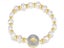 Bracelet Baroque Pearls CZ Diamonds Yellow Gold Plated Bracelet Carousel 1
