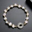Bracelet Baroque Pearls CZ Diamonds Yellow Gold Plated Bracelet Carousel 2
