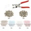 200Pcs/set Handmade Sewing Pliers Stainless Steel Studs Snap Fasteners Clip Plie Carousel 2