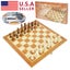 Chess Set Vintage Board Wooden Box Pieces Wood Game Carved Folding Comp Carousel 1