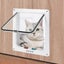 Pet Door ABS Strong Dog Flap Door 4 Way Pet Locking Door Auto-Closing C Carousel 4