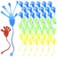 50PCS Sticky Hands Elastic Sticky Palms Assorted Multi Color Stretchy W Carousel 8
