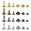 240/360pcs Leather Rivets Double Cap Rivet Tubular Metal Studs with Punch Pliers Carousel 8