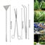 4pcs Stainless Steel Aquarium Fish Tank Aquascaping Tools Plant Tweezer Carousel 6