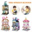 Mini Street View Building Blocks Model,House Model Educational Creative Carousel 4