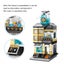 Mini Street View Building Blocks Model,House Model Educational Creative Carousel 7
