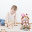 Mini Street View Building Blocks Model,House Model Educational Creative Carousel 9
