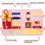 Toddler Busy Board Toy, Montessori Basic Skills Activity Board Improve Carousel 3