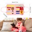 Toddler Busy Board Toy, Montessori Basic Skills Activity Board Improve Carousel 7