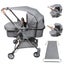 Universal Baby Stroller Sun Cover with 2 Hook, Anti-uv Breathable Buggy Carousel 6