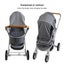 Universal Baby Stroller Sun Cover with 2 Hook, Anti-uv Breathable Buggy Carousel 7