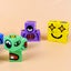 Wooden Expression Puzzle Building Cubes,Face Change Cube Game Education Carousel 6