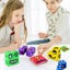 Wooden Expression Puzzle Building Cubes,Face Change Cube Game Education Carousel 7