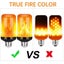 LED Flame Effect Fire Light Bulbs 4 Modes Flickering Effect Lighting At Carousel 4