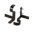 2PCS Heavy Duty Metal Curtain Rod Pole Wall Brackets Screw Hook Holder Carousel 3