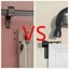 2PCS Heavy Duty Metal Curtain Rod Pole Wall Brackets Screw Hook Holder Carousel 6