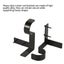 2PCS Heavy Duty Metal Curtain Rod Pole Wall Brackets Screw Hook Holder Carousel 8