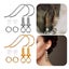 300pcs Earring Hooks Plated Hypoallergenic Ear Wire Hook Fish Shape Ear Carousel 5