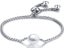 Bracelet Stainless Steel Pearl Bracelet Steel Color Adjustment Size Carousel 1