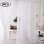 2Pcs Panels Of Voile Slot Top Net Curtains Plain Window Curtain Home De Carousel 3