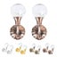 2 x Crystal Curtain Hooks Wall Clear Glass Hook Back Metal Tie Back Hooks Carousel 4