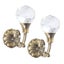 2 x Crystal Curtain Hooks Wall Clear Glass Hook Back Metal Tie Back Hooks Carousel 6