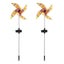 2 pcs Garden Solar LED Lights , Solar Wind Spinner with Metal Garden St Carousel 1