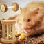 10pcs Natural Wooden Hamster Toys Set Guinea Pig Toy Rabbit Rat Chinchi Carousel 5