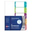 Avery Customisable Table Of Contents A4 Quarterly 5 Tabs Coloured Carousel 1