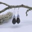 Black Drop Earrings with Premium Crystals "Jamal" (Blue) Carousel 4