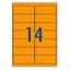 Avery Shipping Label L7163FO Flo Orange Laser 99.1x38.1mm 14up 25 Sheets Carousel 3