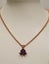 9ct Rose Gold 5CT Fancy Hexagonal Cut Amethyst & Orange Sapphire Pendant & Chain Carousel 12