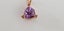9ct Rose Gold 5CT Fancy Hexagonal Cut Amethyst & Orange Sapphire Pendant & Chain Carousel 5