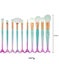11pcs Makeup Brushes Set 3d Mermaid Make Up Foundation Eyeshadow Eyebrow Eyeline Carousel 3