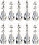 10 Pcs Teardrop Crystal Jewelry Pendants Pendant Glass Glass Bead Chandelier Cry Carousel 1