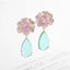 Green crystal long type Eardrop earrings Carousel 3