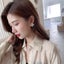Green crystal long type Eardrop earrings Carousel 5