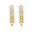 Yellow crystal long type Eardrop earrings Carousel 4