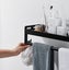 Bathroom Shelf with Towel Rail and Hook 40cm Matt Black drilling / no drilling Carousel 2