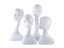 White Abstract Mannequin Female Head Model Dummy Hair Hats Glasses Necklace Carousel 3