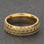 Unisex Rings Stainless Steel Tyre Texture Design Ring Size 11 Yellow Gold Color Carousel 2
