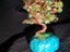 Copper Wire Tree , green beads, blue handmade rock- miniature XMAS GIFT Carousel 4
