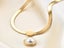 Necklace Round Pearl Stainless Steel Necklace Yellow Gold Color Carousel 1