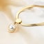 Necklace Round Pearl Stainless Steel Necklace Yellow Gold Color Carousel 2