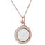Necklace Round CZ Stainless Steel Necklace Rose Gold Color Necklace Carousel 3