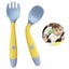 Baby Utensils Spoons Forks 2 Sets, Cute Toddlers Feeding Training Spoon And Fork Carousel 1