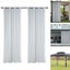 Outdoor Curtain Water-repellent 1 Piece Loop Curtain White Transparent Outdoor C Carousel 2