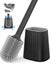 Toilet Brush, Silicone Toilet Brush Set With Wall Mount And Floor Stand, Double Carousel 1