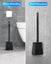 Toilet Brush, Silicone Toilet Brush Set With Wall Mount And Floor Stand, Double Carousel 4