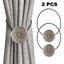 2 Pcs Vintage Magnetic Curtain Tieback, Round Curtain Drapery Holdback Retro Win Carousel 2